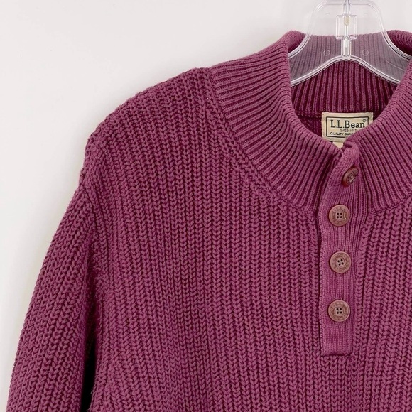 L.L. Bean Henley Knit Sweater